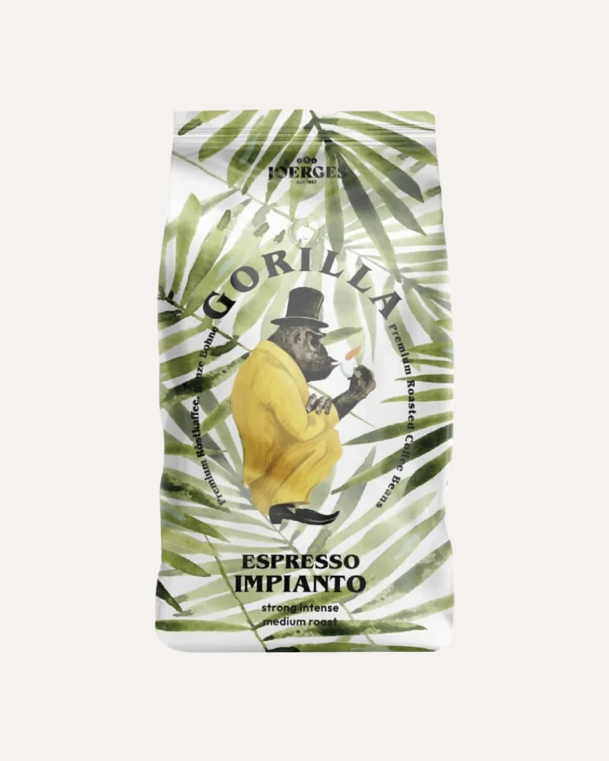 Joerges Gorilla Espresso Impianto Kaffeebohnen im Beutel, freigestellt
